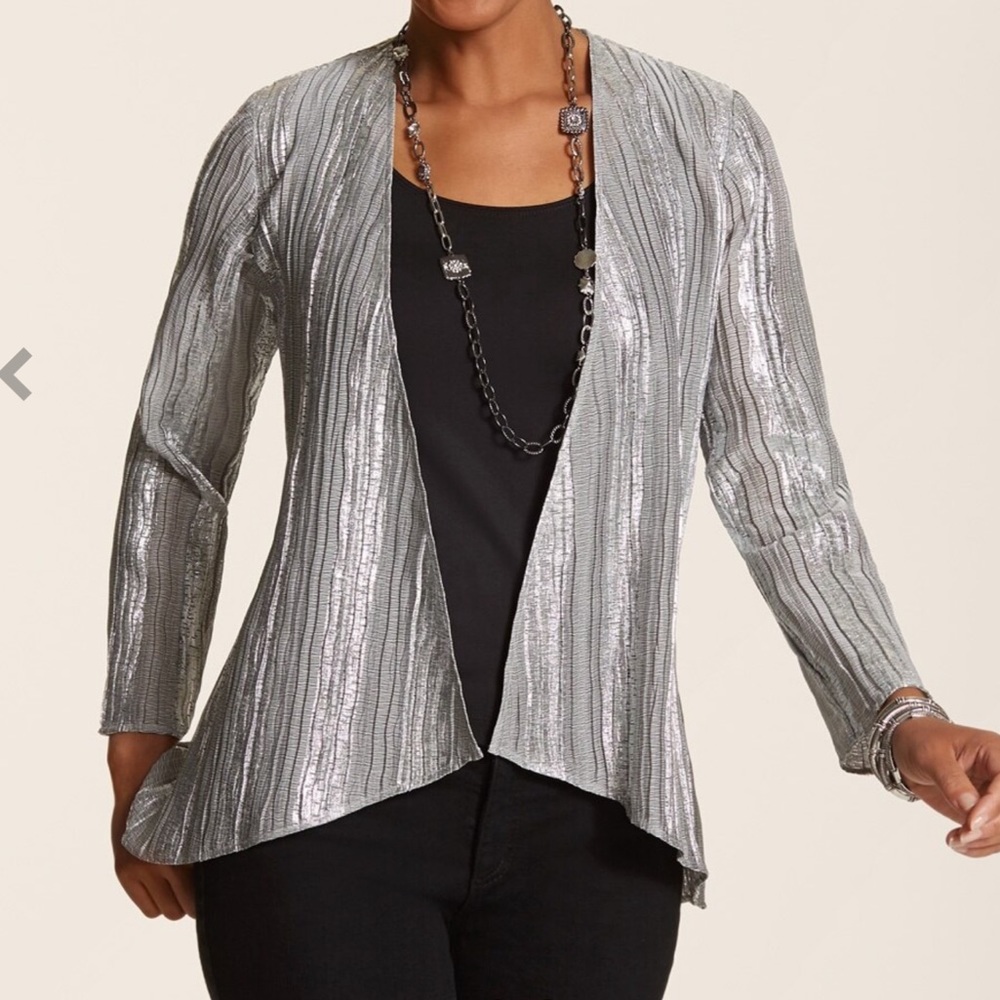 Chico’s Sparkle Texture Jacket sz 16